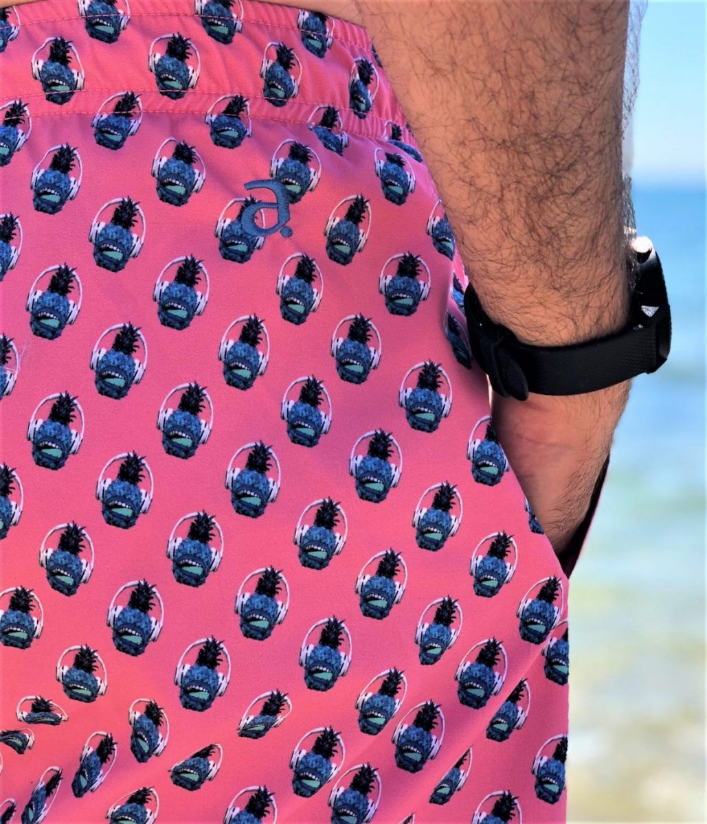 Coral Pink DJ Pineapple swimshort for men