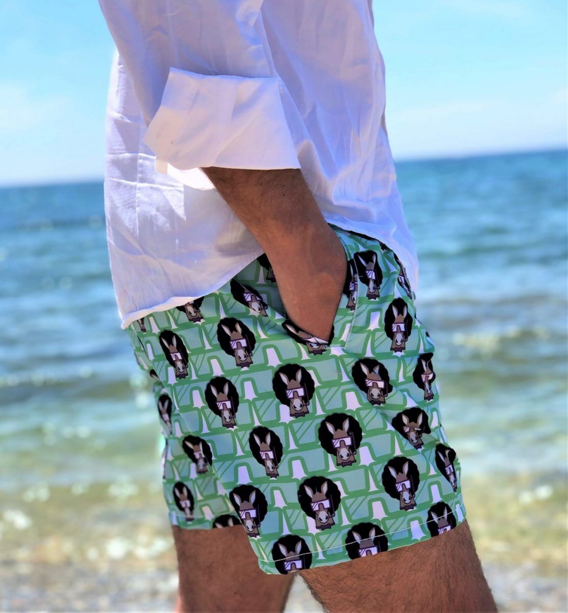 Men Swimwear Donkey the swimmer design